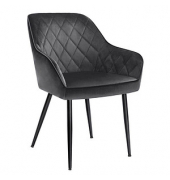 Sessel dunkelgrau schwarz Stoff