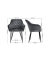 Sessel dunkelgrau schwarz Stoff