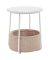 Beistelltisch LET223W10, 50cm (H), 45x45cm (BxT), rund, weiß / weiß