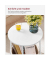 Beistelltisch LET223W10, 50cm (H), 45x45cm (BxT), rund, weiß / weiß