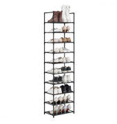 Schuhregal schwarz 45,0 x 28,0 x 173,0 cm
