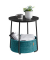 Beistelltisch LET223B56, 50cm (H), 45x45cm (BxT), rund, blau / blau