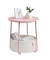 Beistelltisch LET223R61, 50cm (H), 45x45cm (BxT), rund, rosa / rosa