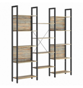 Bücherregal eiche, schwarz 158,0 x 24,0 x 166,0 cm