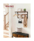 Wandgarderobe braun Holz 10 Haken 80,0 x 42,0 cm
