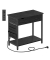 Beistelltisch LET311B56, 60cm (H), 60x31,5cm (BxT), rechteckig, schwarz / schwarz