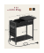 Beistelltisch LET311B56, 60cm (H), 60x31,5cm (BxT), rechteckig, schwarz / schwarz