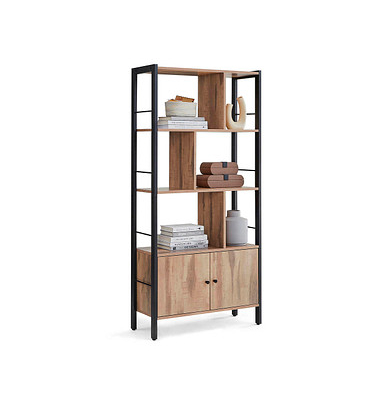 Bücherregal eiche, schwarz 74,0 x 30,0 x 154,5 cm