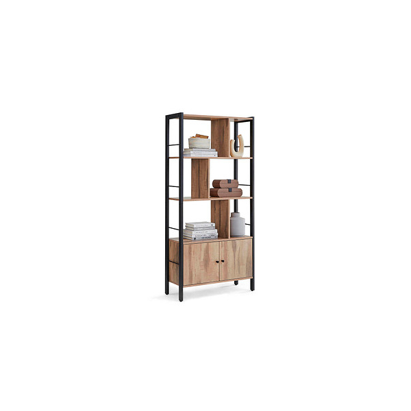 0194343048048 - VASAGLE Bücherregal Standregal Stahlgestell 74 x 30 x 1545 cm - eichenbraun-schwarz 0194343048048 - VASAGLE Bücherregal Standregal Stahlgestell 74 x 30 x 1545 cm - eichenbraun-schwarz