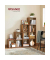 Bücherregal braun 129,5 x 29,0 x 129,5 cm