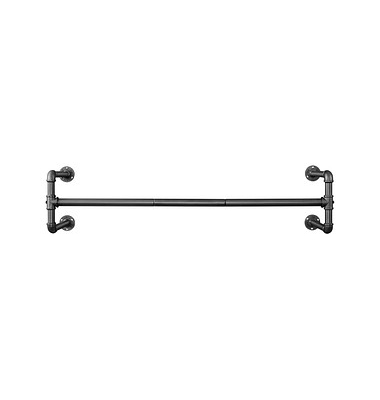 Wandgarderobe schwarz Metall 112,0 x 29,3 cm