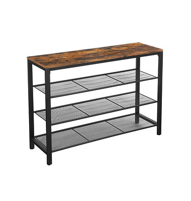 Schuhregal braun, schwarz 100,0 x 30,0 x 72,0 cm