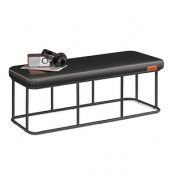 Sitzbank LOM073B01 schwarz Kunstleder 120,0 cm