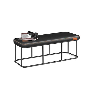 Sitzbank LOM073B01 schwarz Kunstleder 120,0 cm
