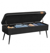 Sitzbank LOM074B01 schwarz Kunstleder 120,0 cm