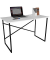 Schreibtisch Insasi, 75cm (H), 90x50cm (BxT), rechteckig, weiß / schwarz