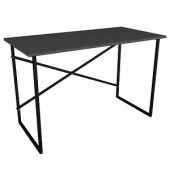 Schreibtisch Insasi, 75cm (H), 90x50cm (BxT), rechteckig, anthrazit / schwarz