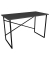 Schreibtisch Insasi, 75cm (H), 90x50cm (BxT), rechteckig, anthrazit / schwarz