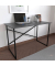 Schreibtisch Insasi, 75cm (H), 90x50cm (BxT), rechteckig, anthrazit / schwarz