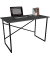 Schreibtisch Insasi, 75cm (H), 90x50cm (BxT), rechteckig, anthrazit / schwarz