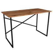 Schreibtisch Insasi, 75cm (H), 90x50cm (BxT), rechteckig, honig-eiche / schwarz