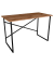 Schreibtisch Insasi, 75cm (H), 90x50cm (BxT), rechteckig, honig-eiche / schwarz