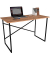 Schreibtisch Insasi, 75cm (H), 90x50cm (BxT), rechteckig, honig-eiche / schwarz