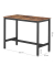 Stehtisch LBT91X 90cm (H), 120x60cm (BxT), rechteckig, braun / schwarz