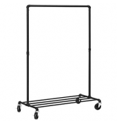 Rollgarderobe schwarz Metall 100,0 x 163,0 cm