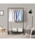 Rollgarderobe schwarz Metall 100,0 x 163,0 cm