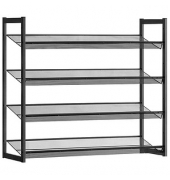 Schuhregal schwarz 92,5 x 30,7 x 163,5 cm