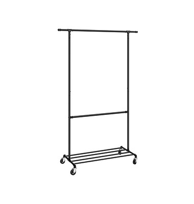 Rollgarderobe schwarz Metall 100,0 x 198,0 cm