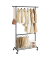 Rollgarderobe schwarz Metall 100,0 x 198,0 cm