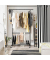 Rollgarderobe schwarz Metall 100,0 x 198,0 cm
