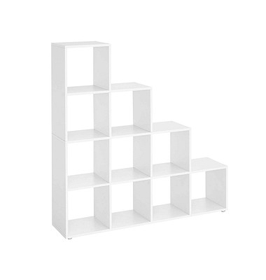 Bücherregal weiß 129,5 x 29,0 x 129,5 cm