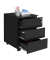 Rollcontainer schwarz 3 Auszüge 39,0 x 45,0 x 55,0 cm