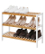 Schuhregal weiß, natur 70,0 x 26,0 x 55,0 cm