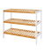 Schuhregal weiß, natur 70,0 x 26,0 x 55,0 cm