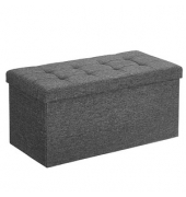 Sitztruhe LSF46GYZ dunkelgrau Stoff 76,0 cm