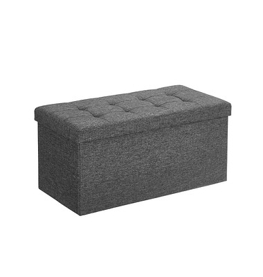 Sitztruhe LSF46GYZ dunkelgrau Stoff 76,0 cm