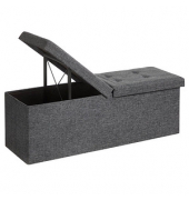 Sitztruhe LSF76GYZ dunkelgrau Stoff 110,0 cm