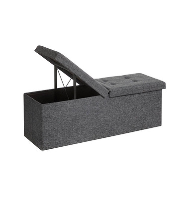 Sitztruhe LSF76GYZ dunkelgrau Stoff 110,0 cm