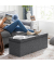 Sitztruhe LSF76GYZ dunkelgrau Stoff 110,0 cm