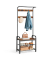 Garderobenbank mit Haken und Schuhrost HSR40B braun Holz 72,0 cm