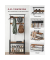 Garderobenbank mit Haken und Schuhrost HSR40B braun Holz 72,0 cm