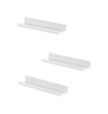 Wandregale-Set weiß 38,0 x 10,0 x 5,0 cm
