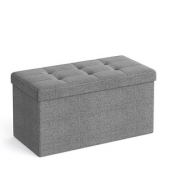 Sitztruhe LSF47G helllgrau Stoff 76,0 cm