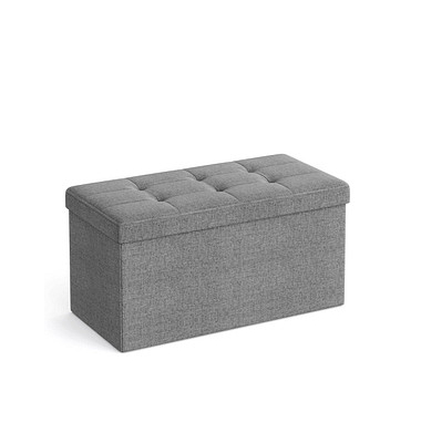 Sitztruhe LSF47G helllgrau Stoff 76,0 cm