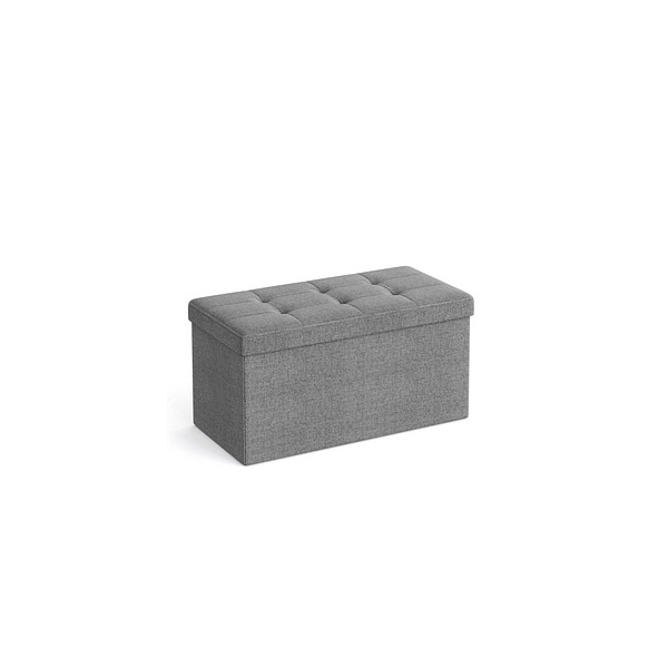 6955880338825 - Songmics - Sitzbank mit Stauraum 76 cm klappbare Sitztruhe Aufbewahrungsbox Fußbank hellgrau 6955880338825 - Songmics - Sitzbank mit Stauraum 76 cm klappbare Sitztruhe Aufbewahrungsbox Fußbank hellgrau
