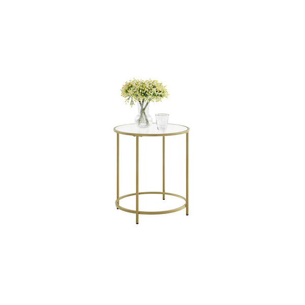 6955880340880 - Beistelltisch Glas gold 500 x 500 x 550 cm 6955880340880 VASAGLE 6955880340880 - Beistelltisch Glas gold 500 x 500 x 550 cm 6955880340880 VASAGLE